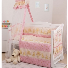 Детское постельное белье Twins Standart С-016 Мишки со звездой розовые